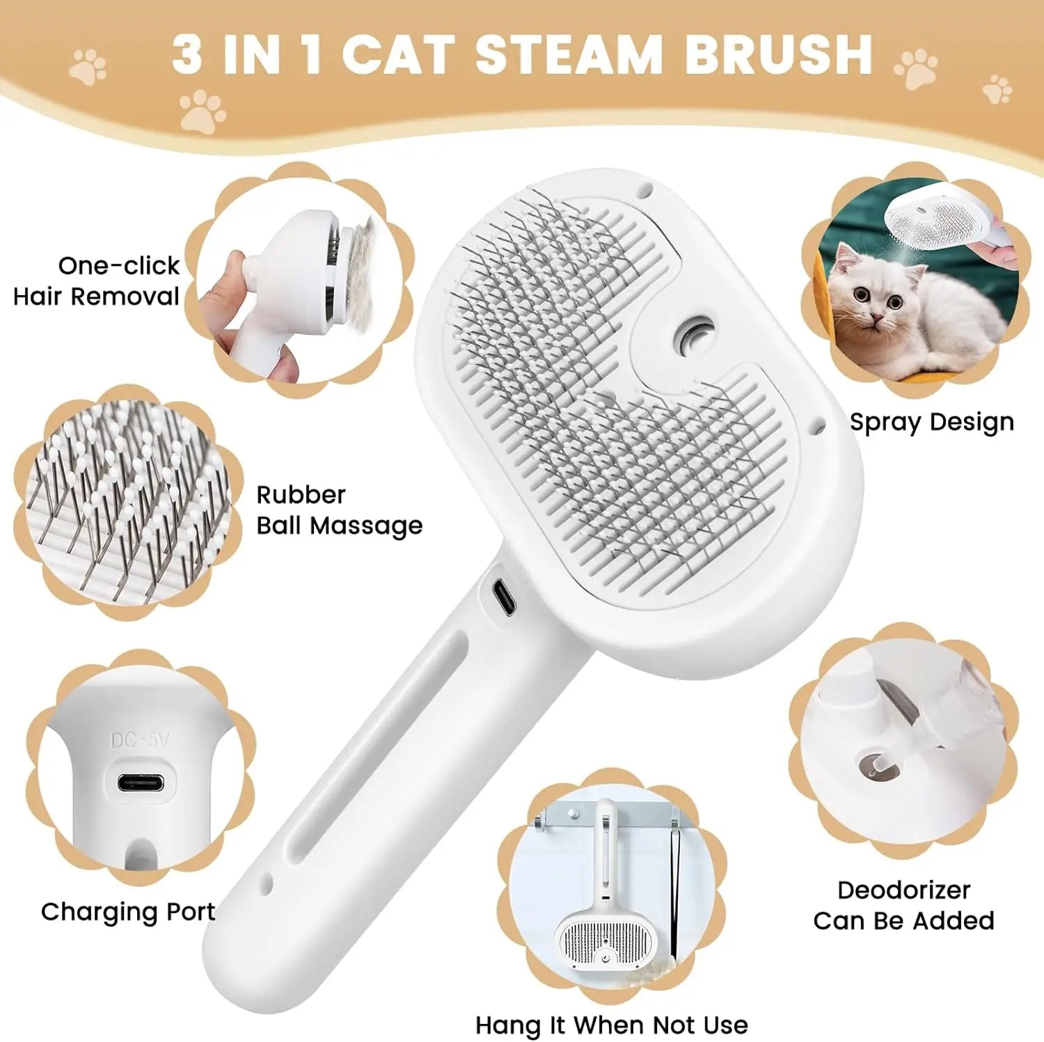 Pawlished Ultimate Pet Grooming Steam Comb™